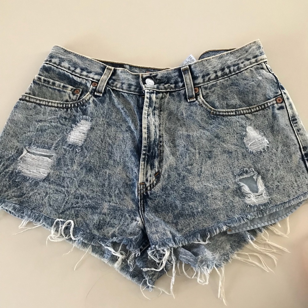 Vintage Levi Acid wash jean shorts